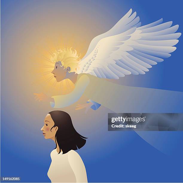 ilustrações de stock, clip art, desenhos animados e ícones de tutor angel - anjo da guarda