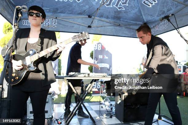 Romy Madley Croft, Jamie Smith and Oliver Sim perform at the 98.7 FM Penthouse Party Presents The xx Exclusive Live Performance at The Historic...