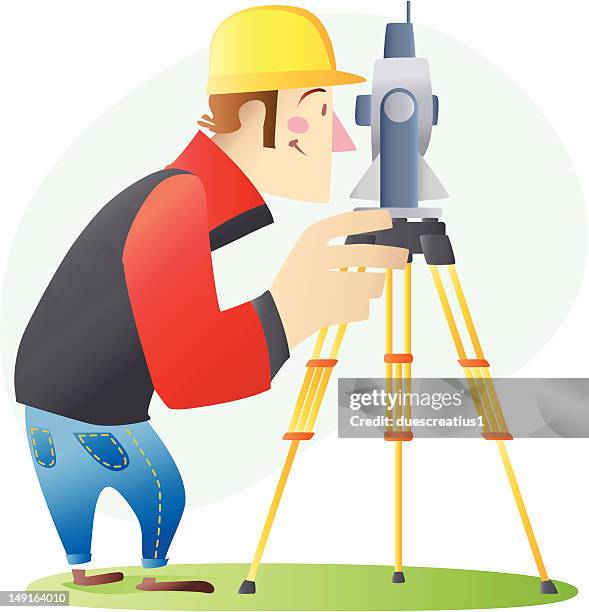 surveyor - yellow jacket stock illustrations
