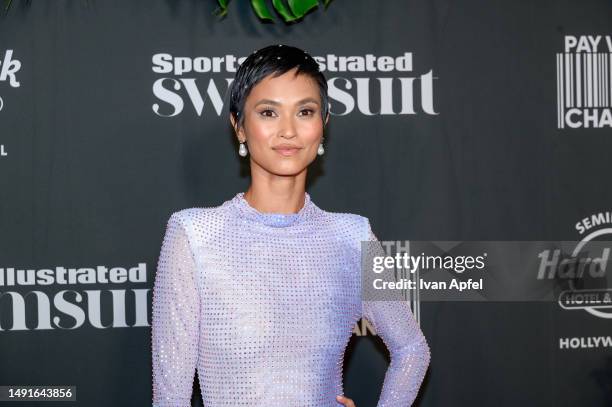 Sharina Gutierrez attends the Sports Illustrated Swimsuit Issues Launch at the Hard Rock Live at Seminole Hard Rock Hotel & Casino Hollywood on May...