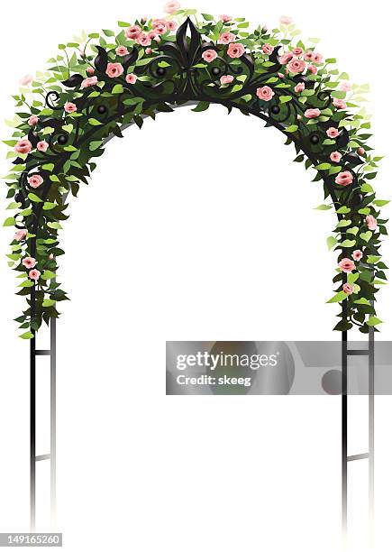 ilustraciones, imágenes clip art, dibujos animados e iconos de stock de rosa arbor - arco característica arquitectónica