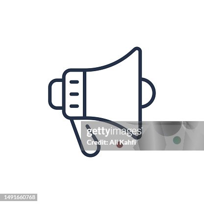 Megaphone thin lines icon Megaphone thin lines icon