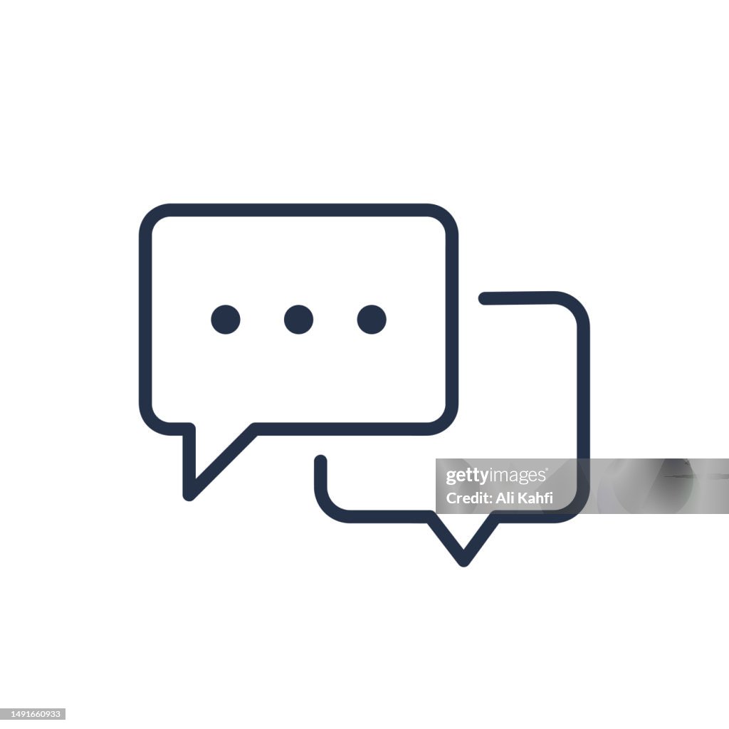 Chat thin lines icon