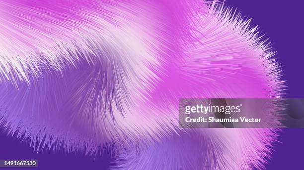 modern abstract pink and purple gradient fur style texture on blue background - fur stock illustrations
