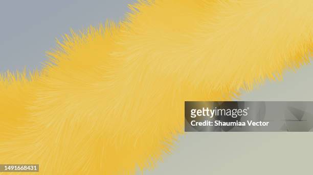 modern abstract orange and yellow gradient fur style texture on green background - fur stock illustrations