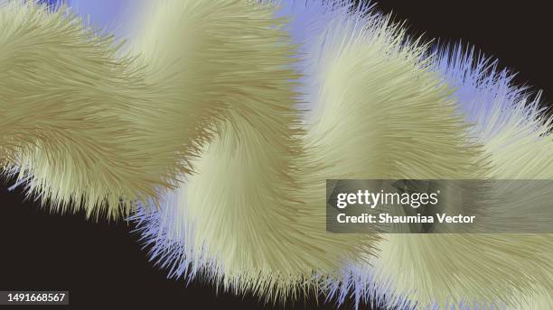 modern abstract blue green gradient fur style texture on black background - fake fur stock illustrations