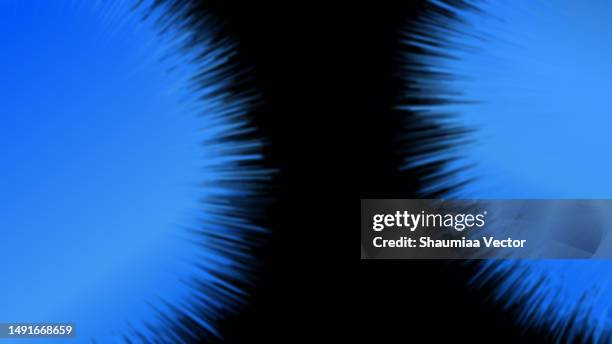 modern abstract blue gradient fur style texture on black background - fur stock illustrations