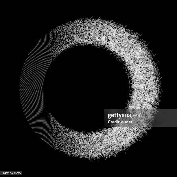 reihenfolge nach rechts, unscharfe linien nach rechts - kreismuster - dissolving stock-grafiken, -clipart, -cartoons und -symbole