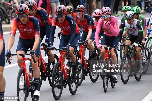 Geraint Thomas of The United Kingdom and Team INEOS Grenadiers feeding during the 106th Giro d'Italia 2023, Stage 14 a 194km stage from Sierre to...