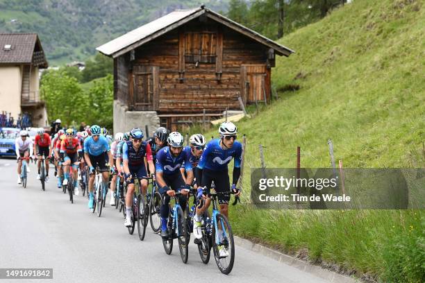 Derek Gee of Canada and Team Israel - Premier Tech, Fernando Gaviria of Colombia and Movistar Team, Davide Ballerini of Italy and Team Soudal - Quick...