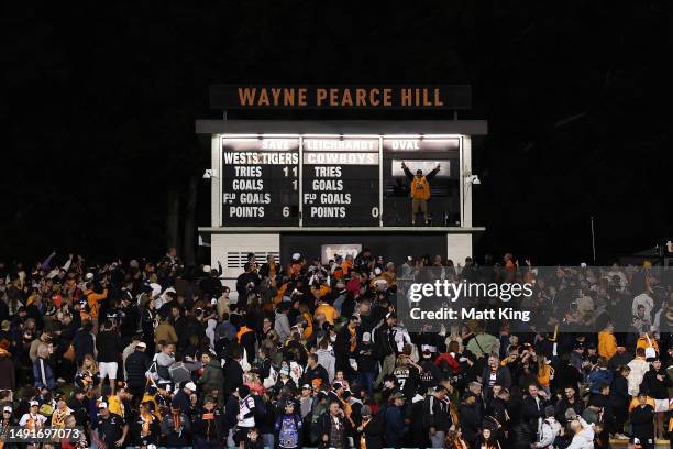 General view of the crowd during the round 12 NRL match between Wests Tigers and North Queensland Cowboys at Leichhardt Oval on May 20, 2023 in...