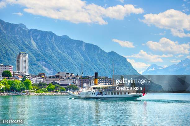 montreux, switzerland - lake geneva switzerland stock pictures, royalty-free photos & images