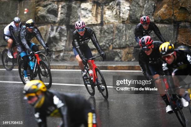 Geraint Thomas of The United Kingdom and Team INEOS Grenadiers - Pink Leader Jersey competes during the 106th Giro d'Italia 2023, Stage 14 a 194km...