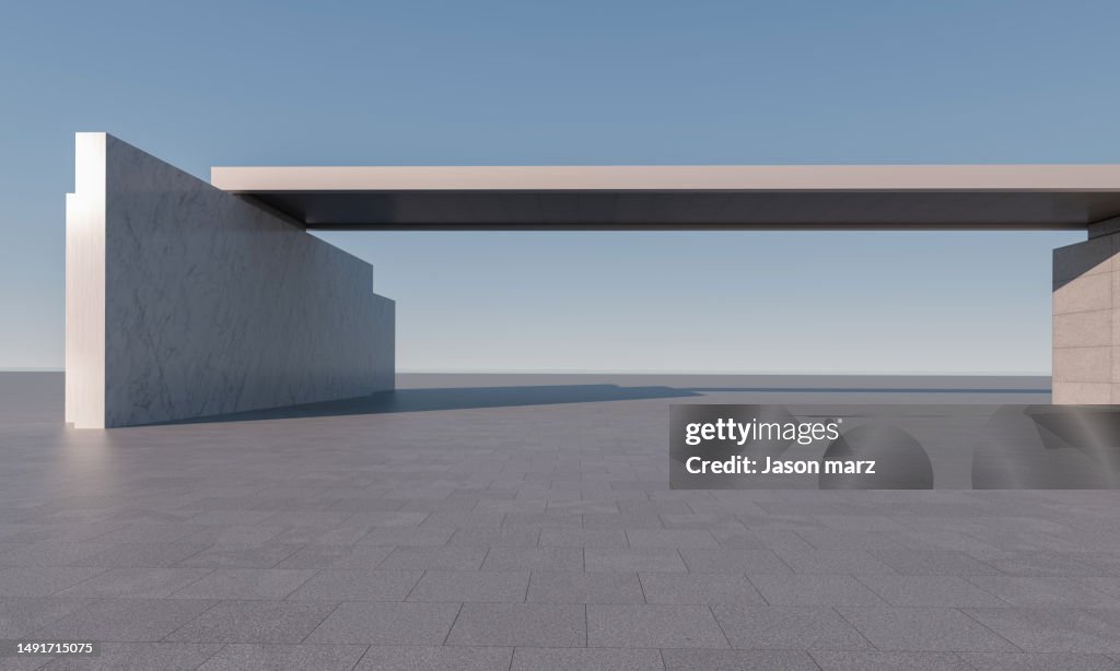 "Empty architectural background
3D architectural background"