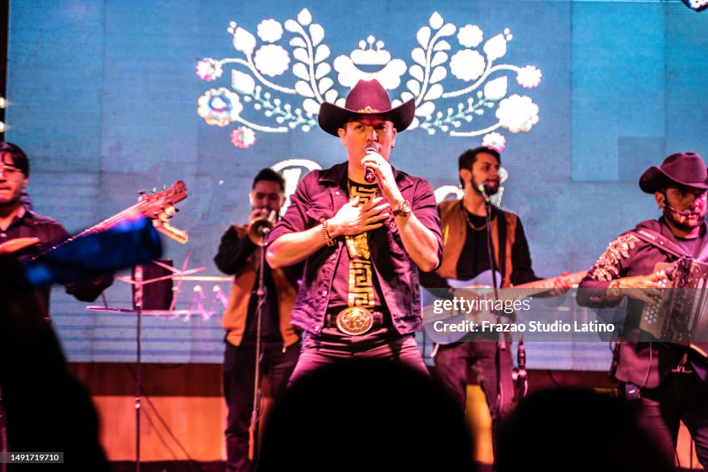 Country band playing in a music concert