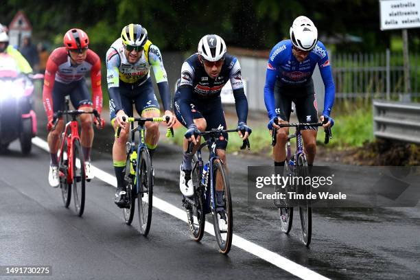 Laurenz Rex of Belgium and Team Intermarché - Circus - Wanty, Davide Ballerini of Italy and Team Soudal - Quick Step and Stefano Oldani of Italy and...