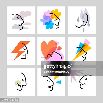 Sentiment Image Human Emotions Facial Expressions High-Res Vector Graphic - Getty Images