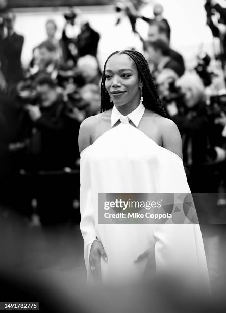 Naomi Ackie attends the "The Zone Of Interest" red carpet during the 76th annual Cannes film festival at Palais des Festivals on May 19, 2023 in...