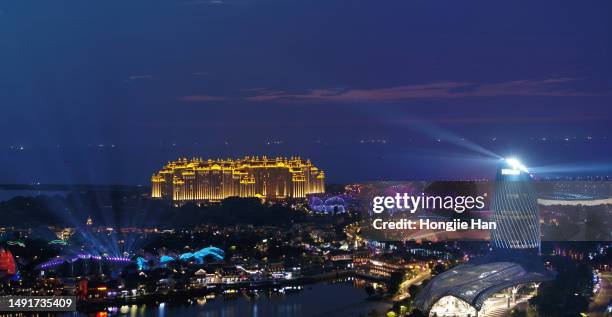 architecture of haihua island, danzhou city, hainan province, china - hainan island bildbanksfoton och bilder