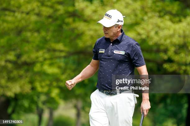 Adilson DaSilva of Brazil in action during Day Three of the Riegler & Partner Legends at Golf Club Murhof on May 20, 2023 in Frohnleiten, Austria.