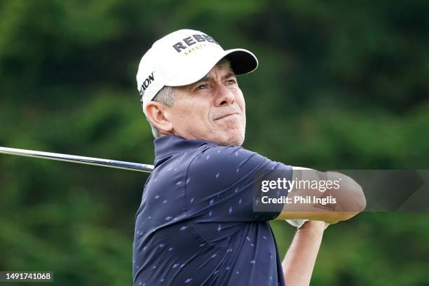 Adilson DaSilva of Brazil in action during Day Three of the Riegler & Partner Legends at Golf Club Murhof on May 20, 2023 in Frohnleiten, Austria.