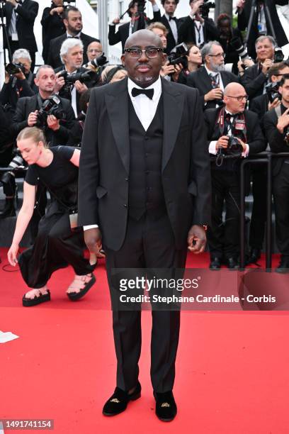 Edward Enninful attends the "Killers Of The Flower Moon" red carpet during the 76th annual Cannes film festival at Palais des Festivals on May 20,...