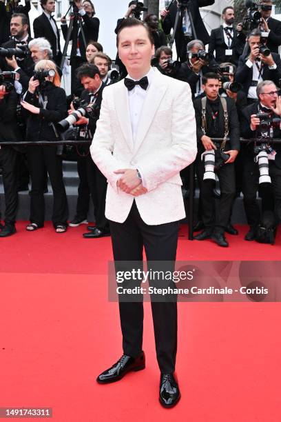 Paul Dano attends the "Killers Of The Flower Moon" red carpet during the 76th annual Cannes film festival at Palais des Festivals on May 20, 2023 in...