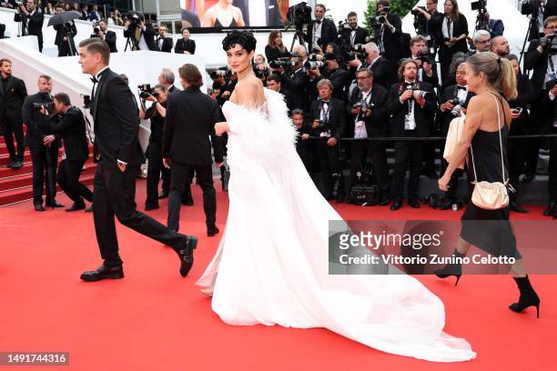 Grace Elizabeth attends the "Killers Of The Flower Moon" red carpet during the 76th annual Cannes film festival at Palais des Festivals on May 20,...