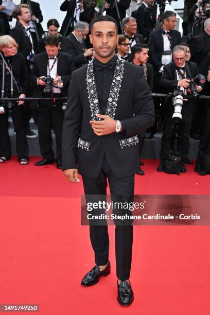 Lucien Laviscount attends the "Killers Of The Flower Moon" red carpet during the 76th annual Cannes film festival at Palais des Festivals on May 20,...