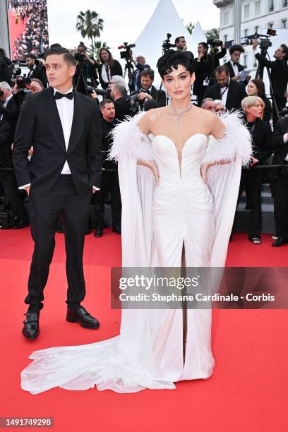 Grace Elizabeth attends the "Killers Of The Flower Moon" red carpet during the 76th annual Cannes film festival at Palais des Festivals on May 20,...