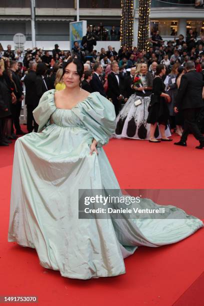 Jillian Dion attends the "Killers Of The Flower Moon" red carpet during the 76th annual Cannes film festival at Palais des Festivals on May 20, 2023...