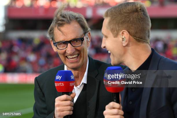Former Arsenal player Tony Adams speaks to Sky Sports prior to the Premier League match between Nottingham Forest and Arsenal FC at City Ground on...