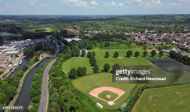 lea valley baseball field - placecompetes stock pictures, royalty-free photos & images