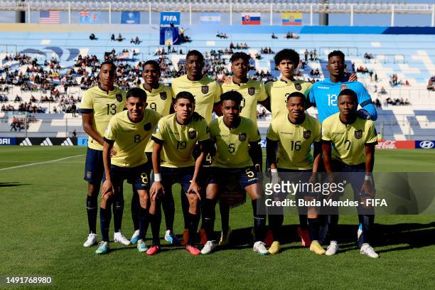 Ecuador Team poses for a picture during the FIFA U-20 World Cup Argentina 2023 Group B match between USA and Ecuador at Estadio San Juan on May 20,...