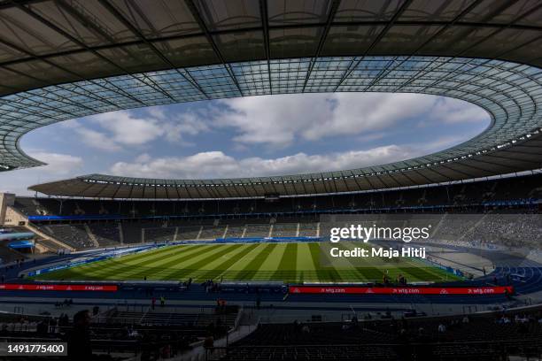 General view of the stadium prior to the Bundesliga match between Hertha BSC and VfL Bochum 1848 at Olympiastadion on May 20, 2023 in Berlin, Germany.