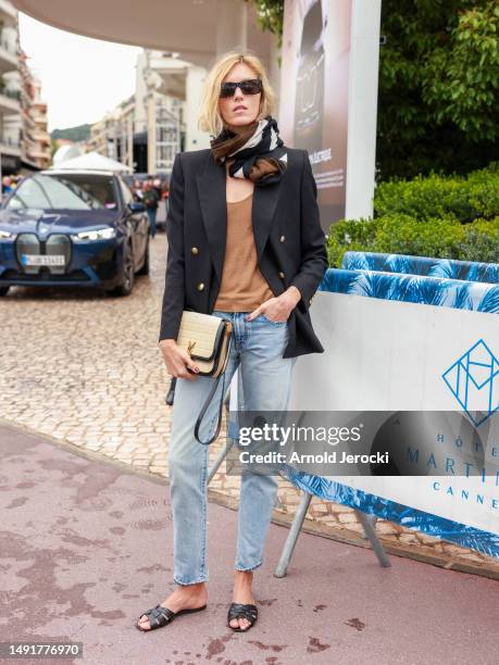 Anja Rubik is seen during the 76th Cannes film festival on May 20, 2023 in Cannes, France.