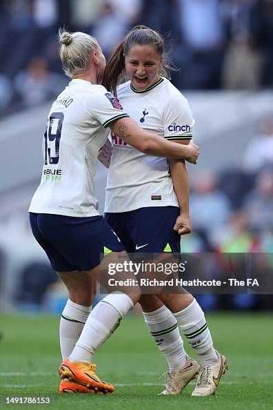 Kit Graham Kit Graham of Tottenham Hotspur celebrates with teammate Bethany ...