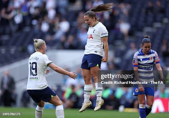 Kit Graham Kit Graham of Tottenham Hotspur celebrates with teammate Bethany ...