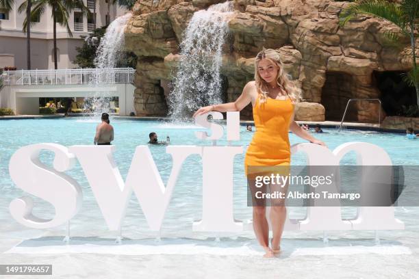 Olivia "Livvy" Dunne attends as Sports Illustrated Swimsuit Celebrates the 2023 Issue Release with Swimsuit Island at The Guitar Hotel at Seminole...