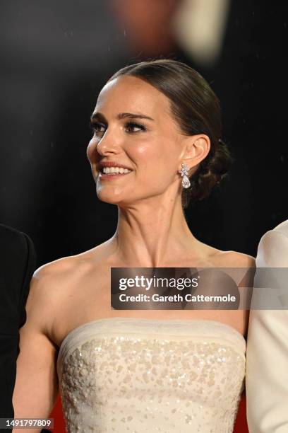 Natalie Portman attends the "May December" red carpet during the 76th annual Cannes film festival at Palais des Festivals on May 20, 2023 in Cannes,...