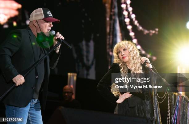 Billy Joel and Stevie Nicks perform a duet of “Stop Dragging My Heart Around” at Nissan Stadium on May 19, 2023 in Nashville, Tennessee.