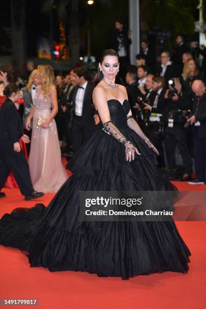 Kristina Liliana Chudinova attends the "May December" red carpet during the 76th annual Cannes film festival at Palais des Festivals on May 20, 2023...