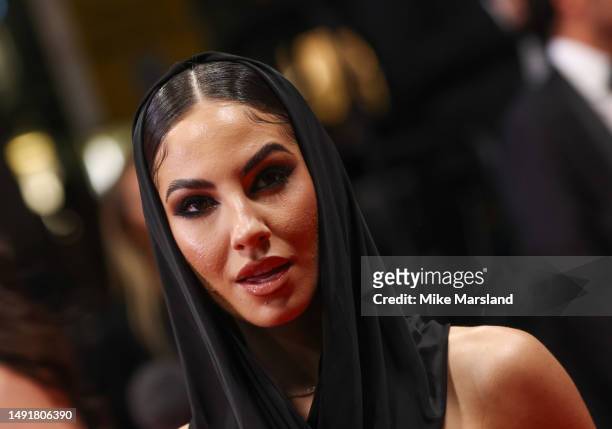 Giulia De Lellis attends the "May December" red carpet during the 76th annual Cannes film festival at Palais des Festivals on May 20, 2023 in Cannes,...