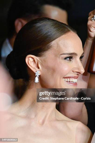 Natalie Portman attends the "May December" red carpet during the 76th annual Cannes film festival at Palais des Festivals on May 20, 2023 in Cannes,...