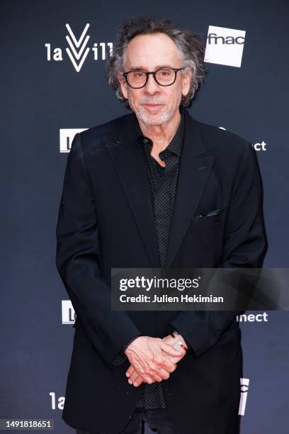 Tim Burton attends "Tim Burton, The Labyrinth" exhibition at "Espace Chapiteaux" on May 20, 2023 in Paris, France.