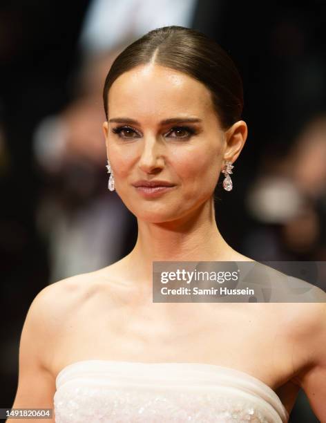 Natalie Portman attends the "May December" red carpet during the 76th annual Cannes film festival at Palais des Festivals on May 20, 2023 in Cannes,...