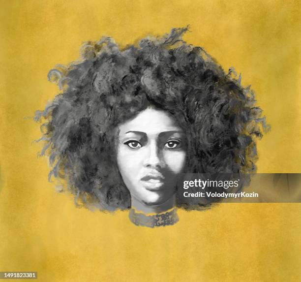 portrait of a young woman  of african type falashi - ethiopian models women stock illustrations