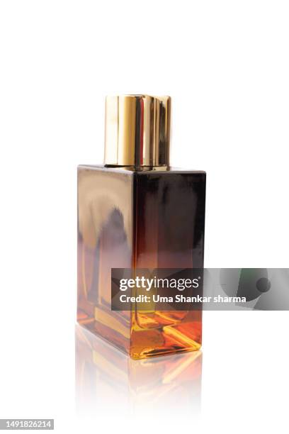 perfume bottle isolated on white. - scent diffuser stock pictures, royalty-free photos & images