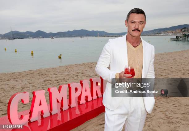 Actor Luke Evans at the Campari: Discover Red beach aperitif during the 76th Cannes Film Festival on May 20, 2023.