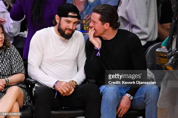 Drew Doughty of the Los Angeles Kings attends game three of the Western Conference Finals between the Los Angeles Lakers and the Denver Nuggets at...